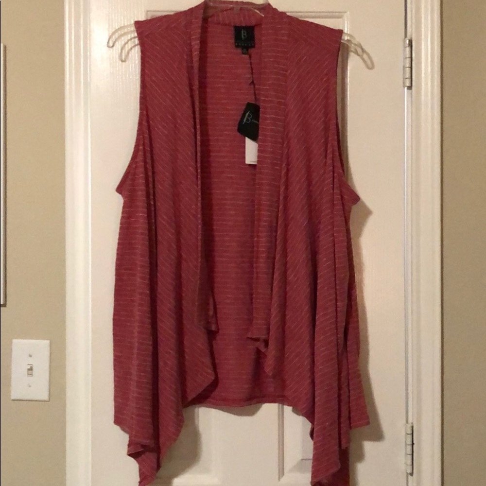 Brand new, never worn sleeveless cardigan sweater